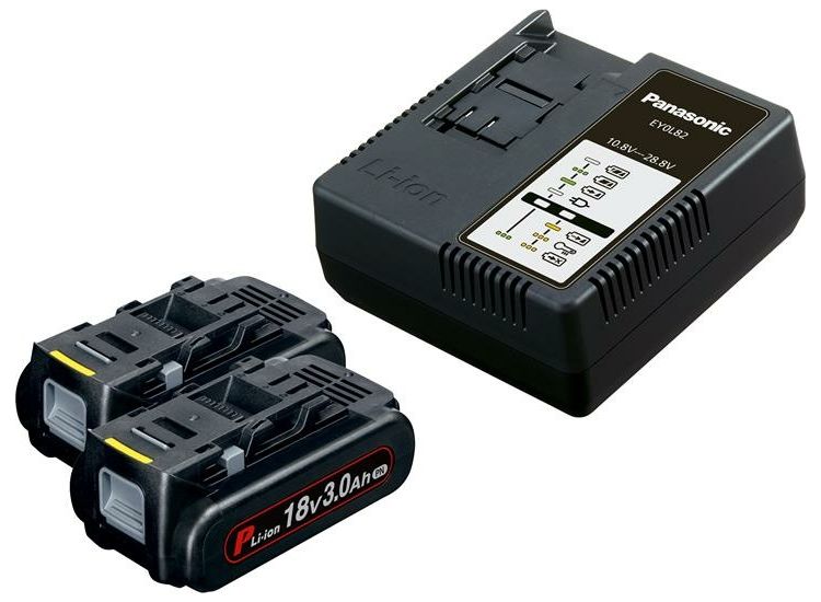 Panasonic EYC954B32 Battery &amp; Charger Kit 18V 2 x 3.0Ah Li-ion