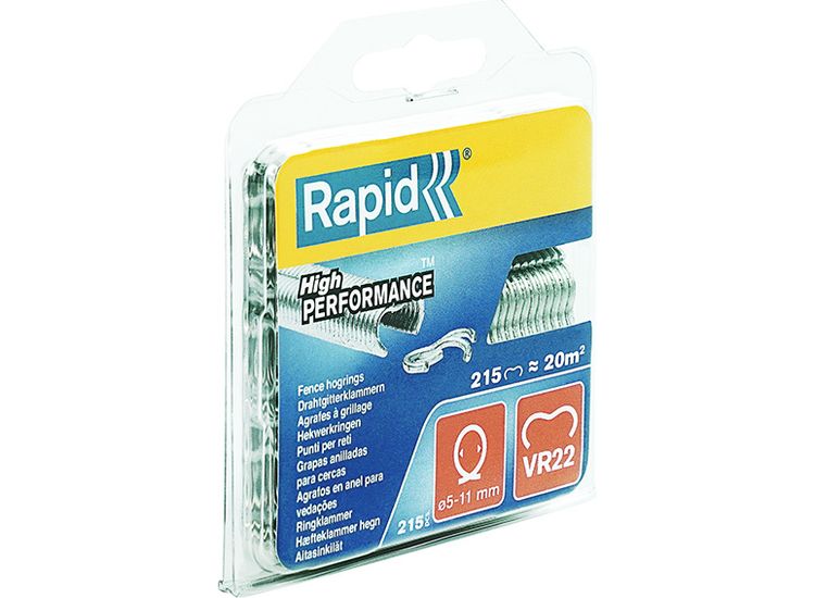 Rapid VR22 Galvanised Steel Hog Rings – For FP20 &amp; FP222 Fence Pliers