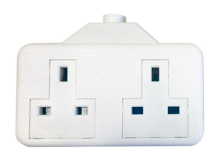 SMJ White Trailing Extension Socket