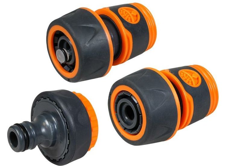 Faithfull 3/4in Plastic Hose Fittings Kit, 3 Piece