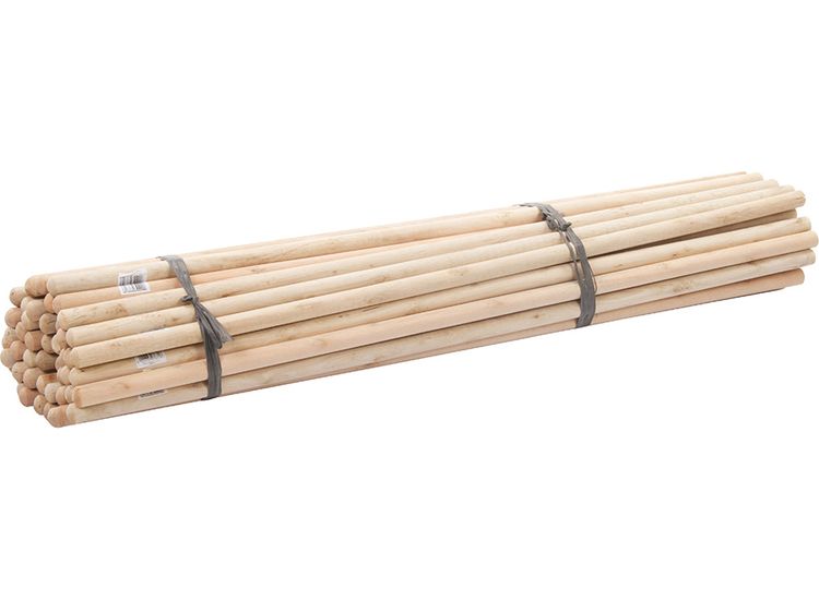 Silverline Broom Handles 4' x 1-1/8" Dia 50pce