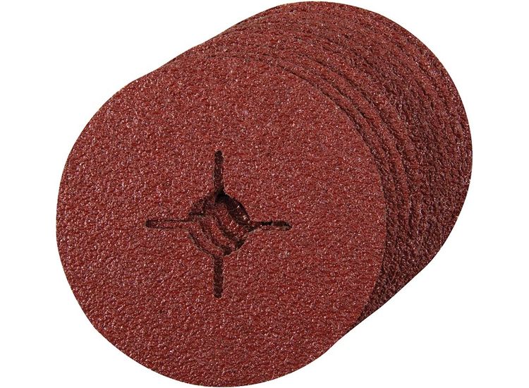 Silverline Fibre Discs 115 x 22.23mm 10pk 115mm 24 Grit