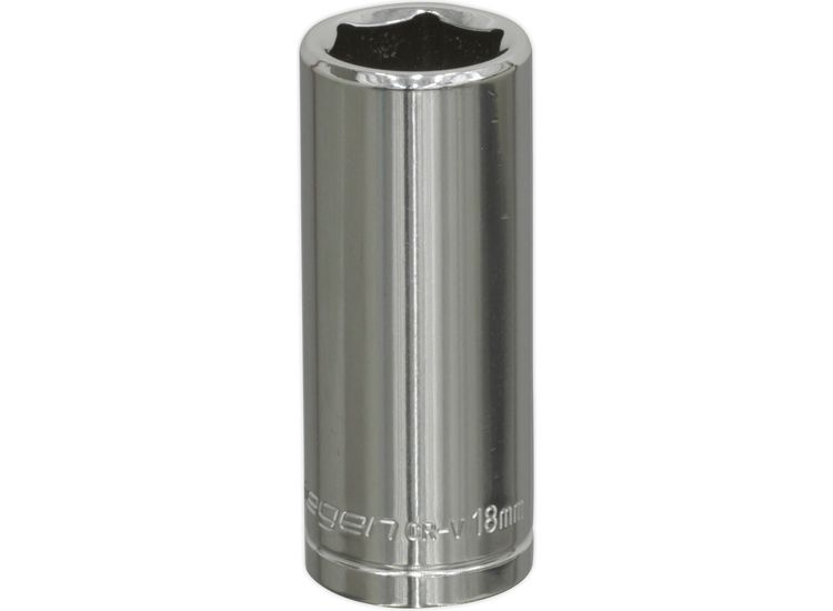 Sealey S0596 WallDrive&amp;reg; Socket 18mm Deep 3/8"Sq Drive