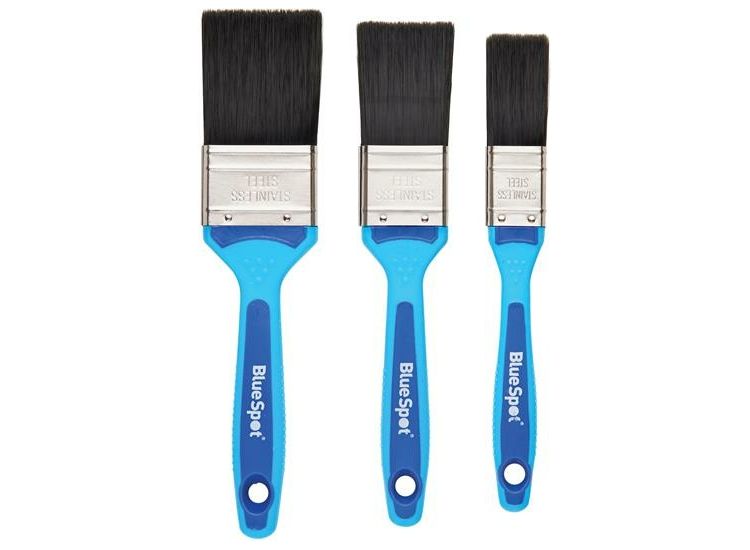 BlueSpot Tools Soft Grip Synthetic Paint Brush Set, 3 Piece