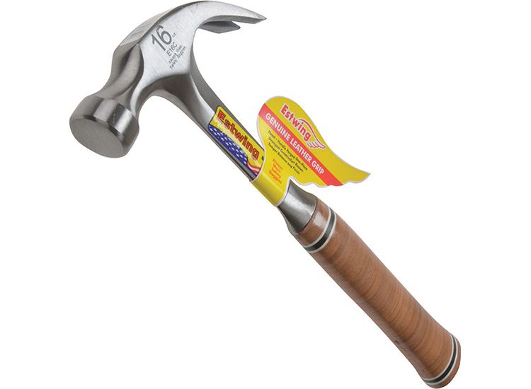 Estwing Curved Claw Hammer, Leather Grip