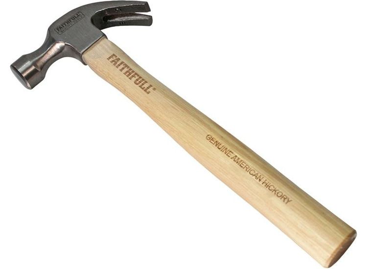 Faithfull Claw Hammer, Hickory Handle