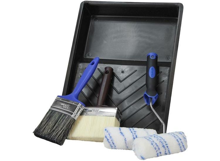 Faithfull Wood Care Paint Brush &amp; Roller Kit, 6 Piece