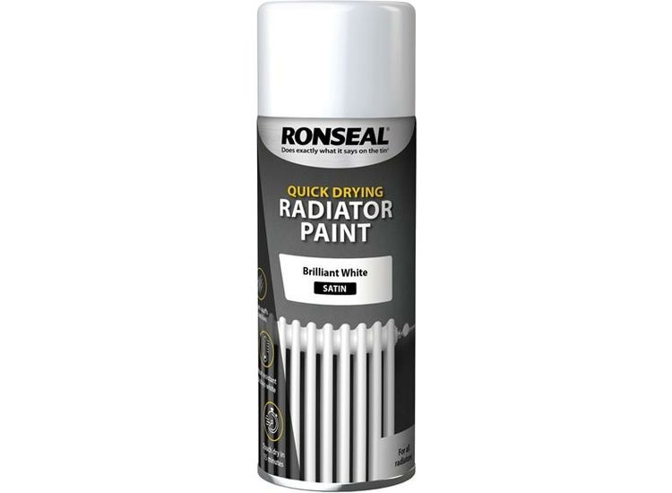 Ronseal One Coat Radiator Spray Paint Satin White 400ml