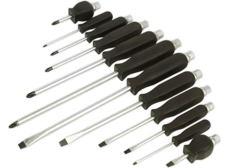 Sealey S0641 Screwdriver Set 12pc Hammer-Thru