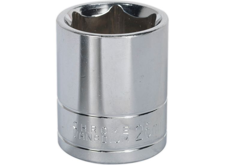 Sealey S0662 WallDrive&amp;reg; Socket 26mm 1/2"Sq Drive