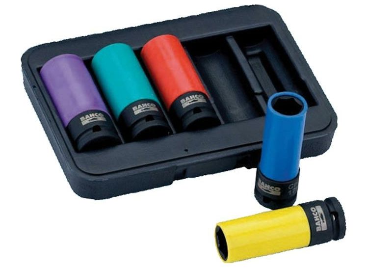 Bahco BWSS12P5 1/2in Drive Impact Wheel Socket Set, 5 Piece