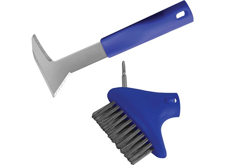Faithfull Auto-Lock Patio Steel Brush &amp; Weeder
