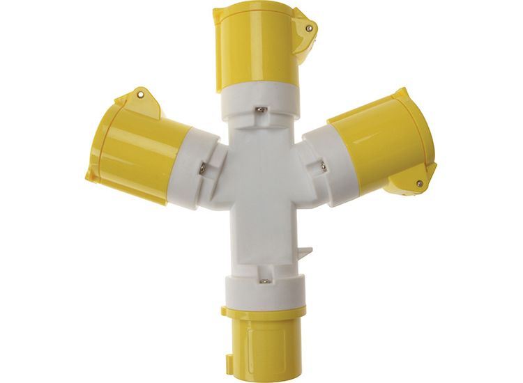 Faithfull Power Plus 3-Way Splitter 110V