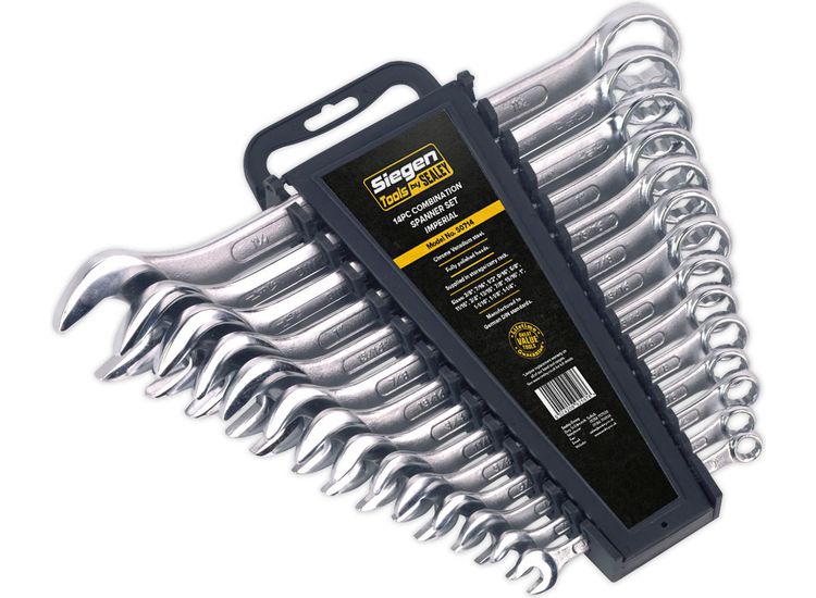 Sealey S0714 Combination Spanner Set 14pc Imperial
