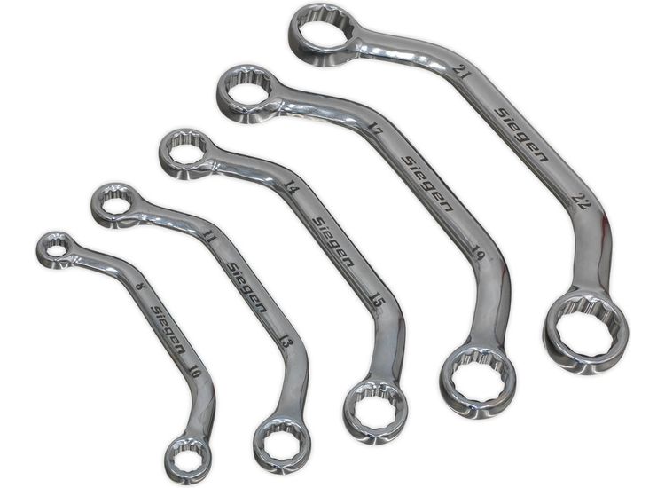 Sealey S0716 Obstruction Spanner Set 5pc Metric