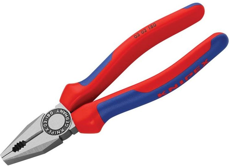 Knipex 03 02 Series Combination Pliers, Multi-Component Grip
