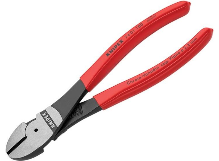 Knipex 74 01 Series High Leverage Diagonal Cutters, PVC Grips