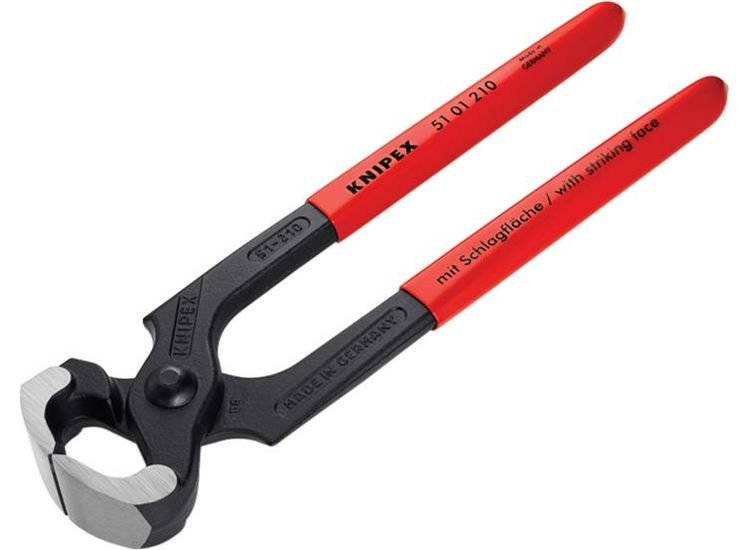 Knipex Hammerhead Style Carpenter's Pincers PVC Grip 210mm (8.1/4in)