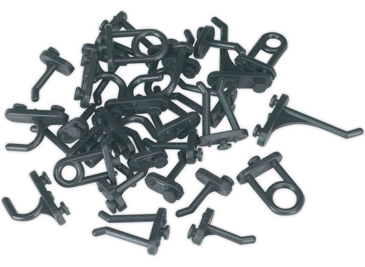 Sealey S0766 Hook Assortment for Composite Pegboard 30pc