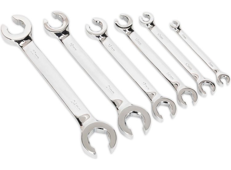 Sealey S0767 Flare Nut Spanner Set 6pc Metric