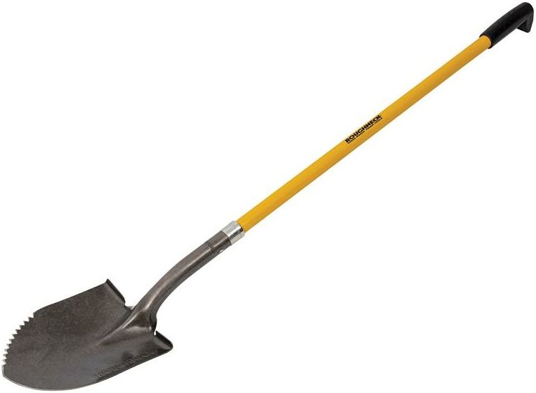 Roughneck Sharp Edge Round Shovel, Long Handle