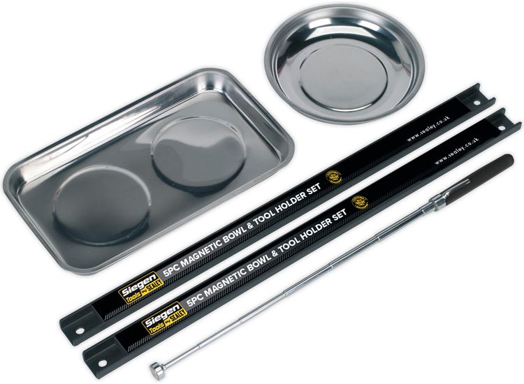 Sealey S0773 Magnetic Bowl &amp; Tool Holder Set 5pc