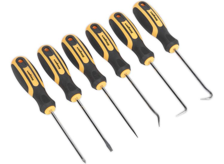 Sealey S0774 Mini Pick &amp; Screwdriver Set 6pc