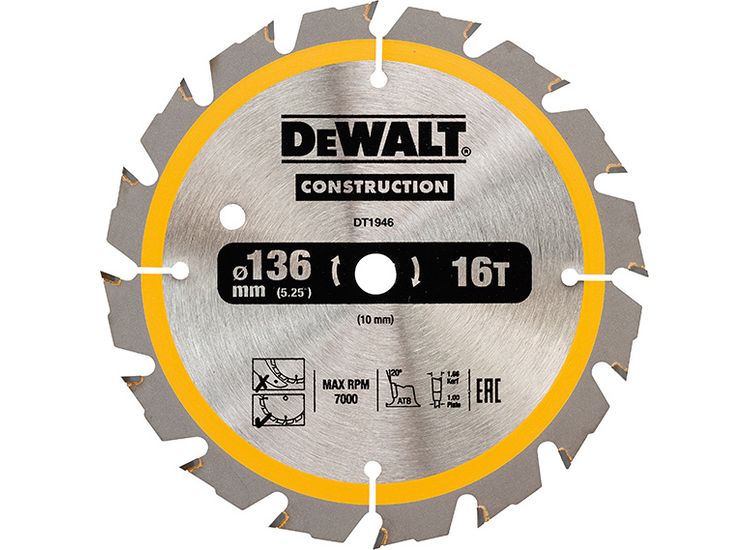 DEWALT Cordless Construction Trim Saw Blade