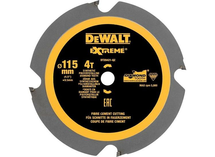 DEWALT DT20421 PCD Circular Saw Blade 115 x 9.5mm x 4T