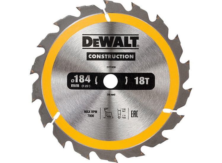 DEWALT Portable Construction Circular Saw Blade