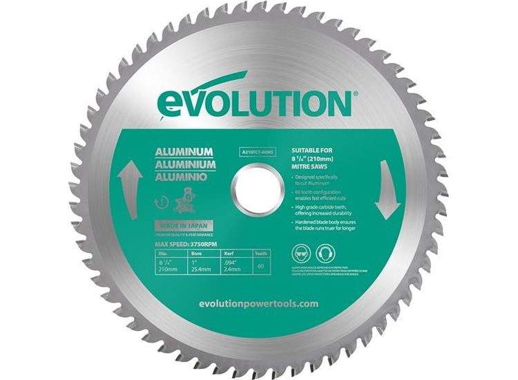 Evolution Aluminium Cutting Mitre Saw Blade