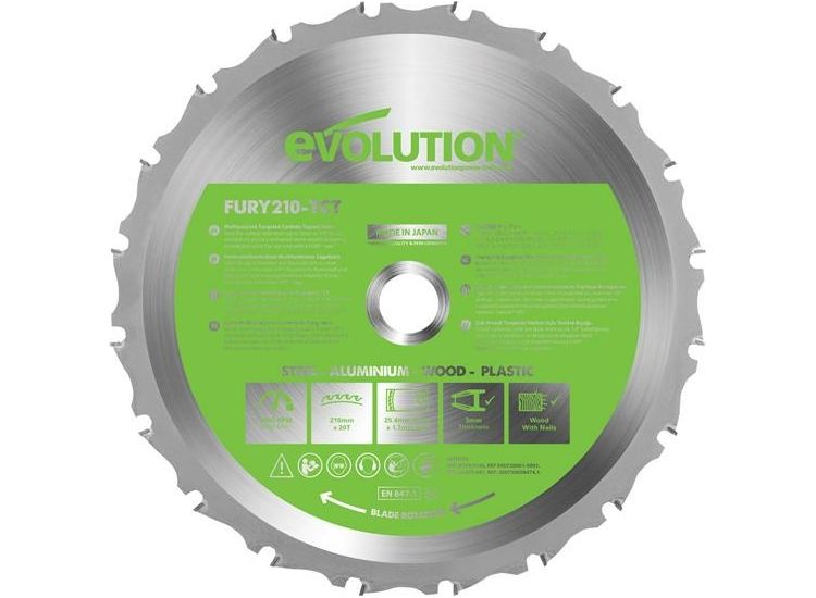 Evolution FURY® Multipurpose TCT Circular Saw Blade