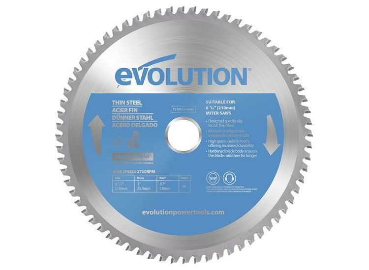 Evolution Thin Steel Cutting Mitre Saw Blade