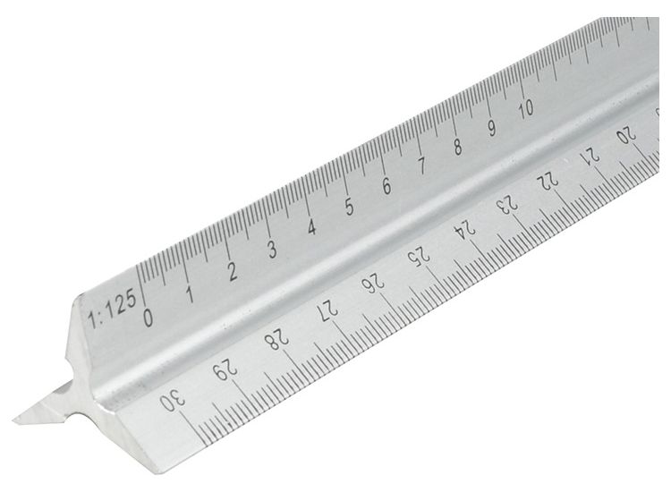 Faithfull Aluminium Triangle Scale Rule 300mm
