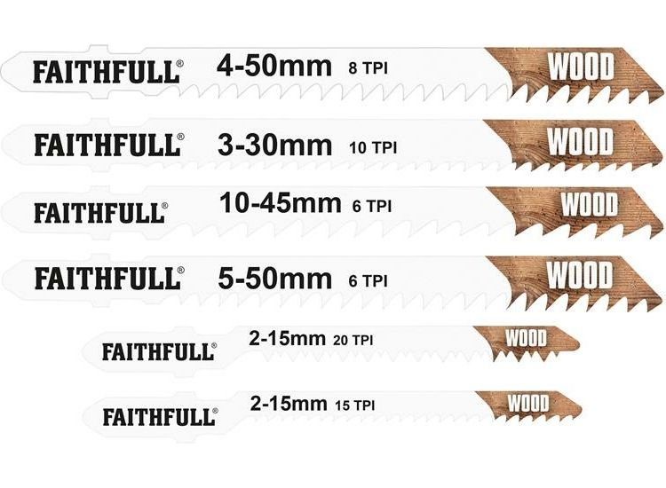 Faithfull Jigsaw Blade Set of 10 Assorted