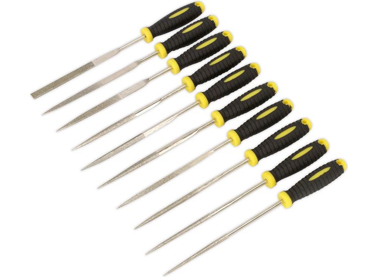 Sealey S0896 Diamond Needle File Set 10pc 100mm