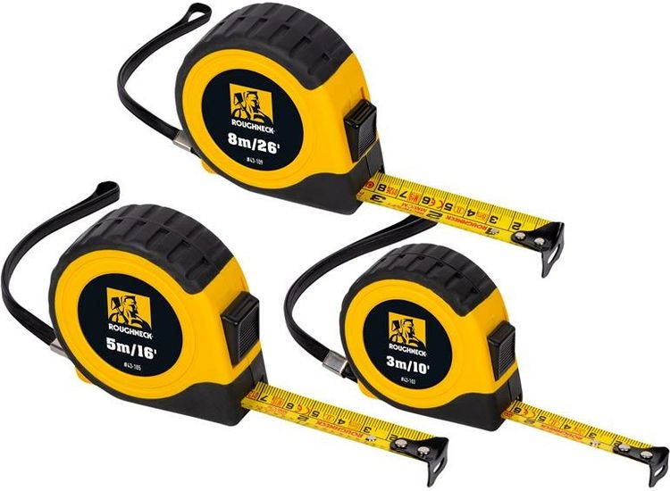Roughneck E-Z Read® Tape Measure Set, 3 Piece