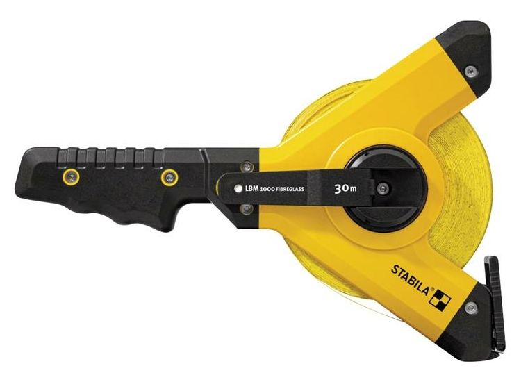 Stabila LBM 1000 Open Fibreglass Tape 30m (Width 13mm) (Metric only)