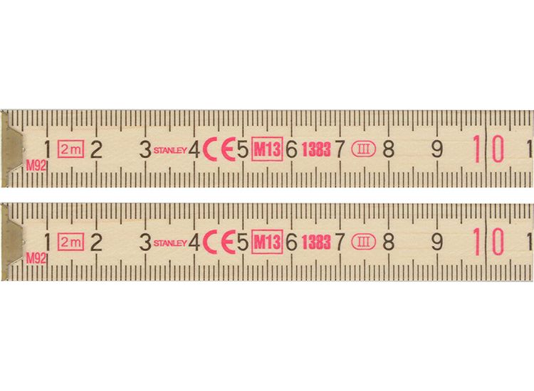 STANLEY® Wooden Folding Rule 2m