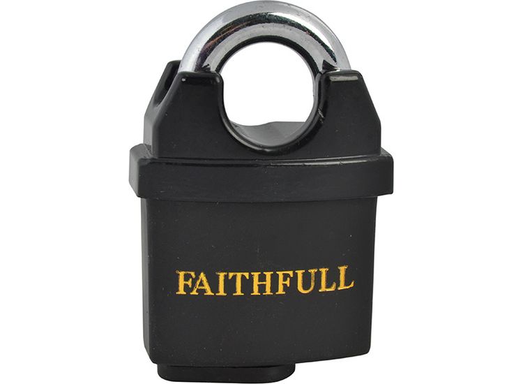 Faithfull PVC Coated Brass Padlock 50mm