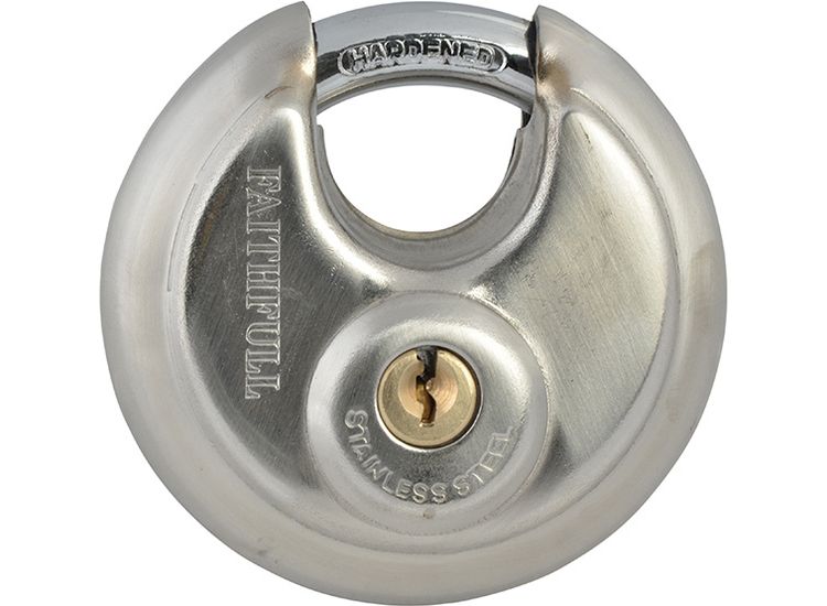 Faithfull Stainless Steel Discus Padlock 70mm