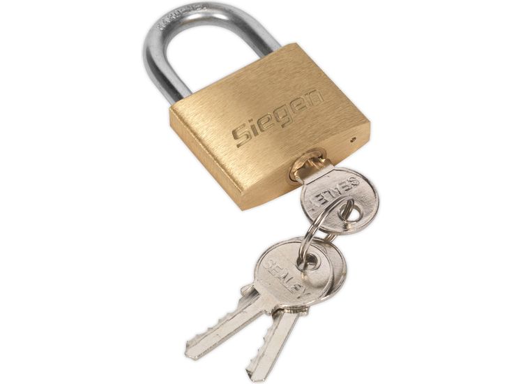 Sealey S0987 Brass Body Padlock with Brass Cylinder 40mm