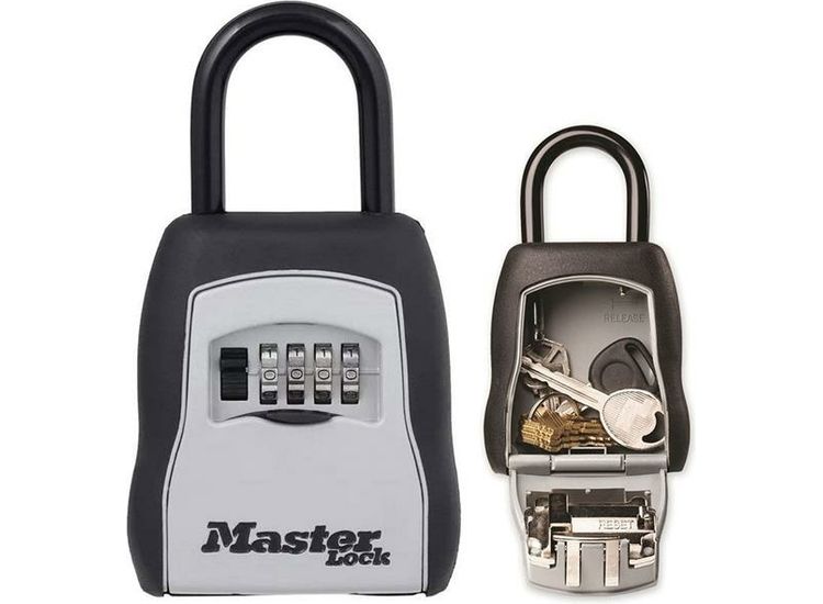 Master Lock 5400E Portable Shackled Combination Key Lock Box (Up To 3 Keys)
