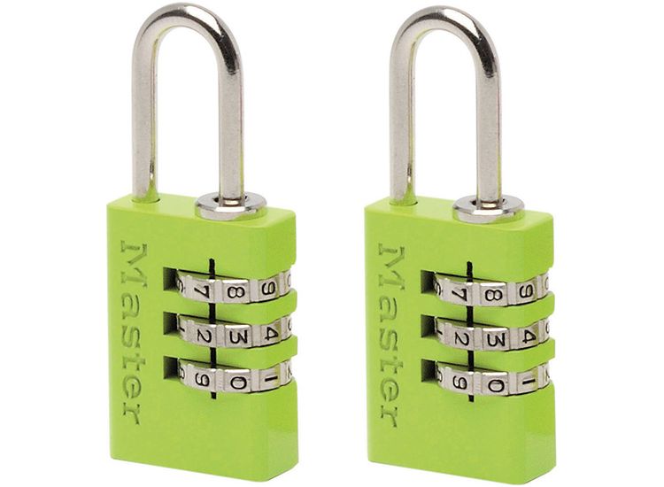 Master Lock Aluminium  3-Digit Combination 20mm Padlock Colour x 2