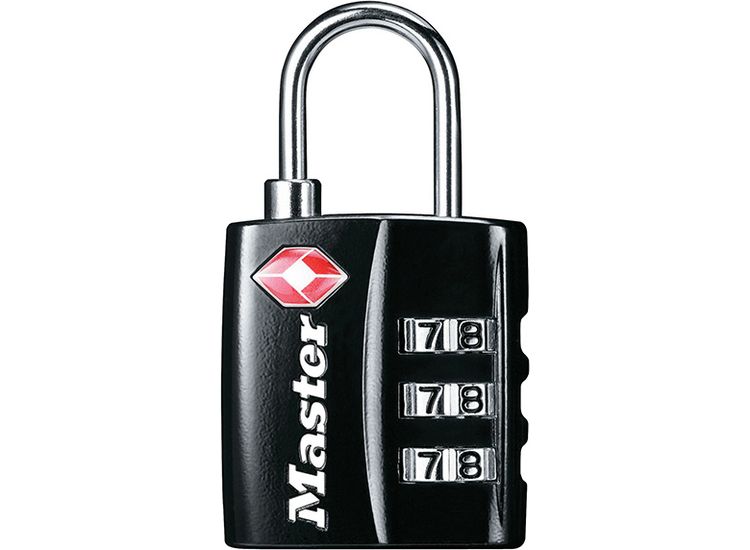 Master Lock TSA 3-Digit Combination Black Finish 30mm Padlock