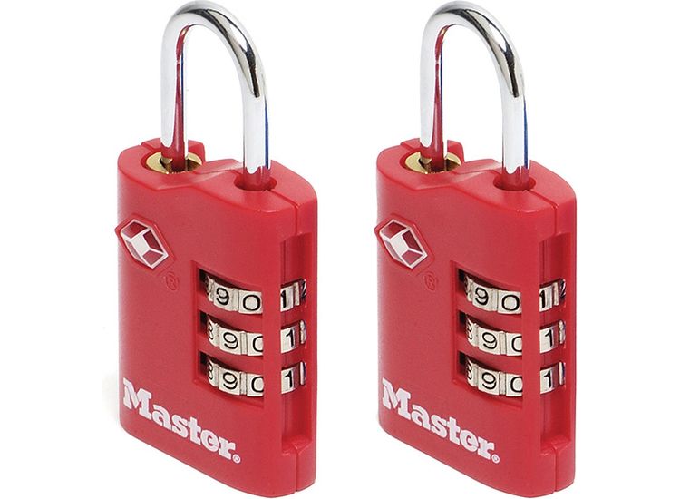 Master Lock TSA 3-Digit Combination Zinc 30mm Padlock x 2