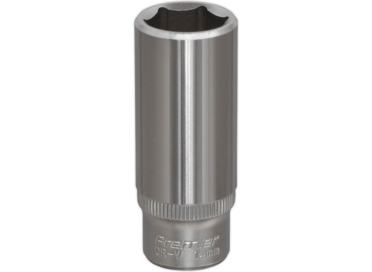 Sealey S1414D WallDrive&amp;reg; Socket 14mm Deep 1/4"Sq Drive