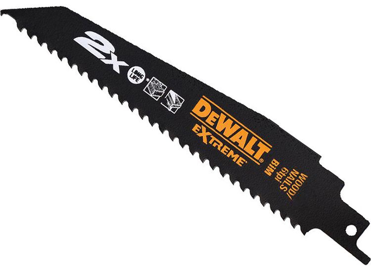 DEWALT 2X Life Reciprocating Blade, Wood &amp; Nail