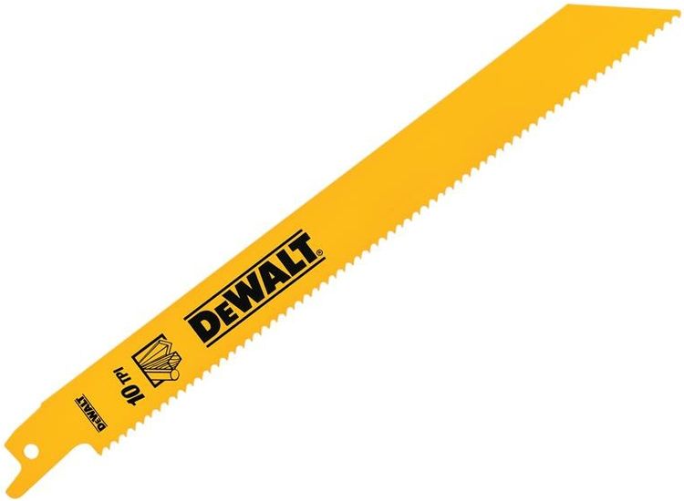 DEWALT Bi-Metal General Purpose Reciprocating Blade 203mm x 10 TPI (Pack 5)