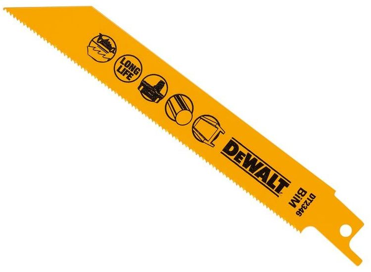 DEWALT Bi-Metal Reciprocating Blade for Metal Cordless 152mm x 18 TPI (Pack 5)
